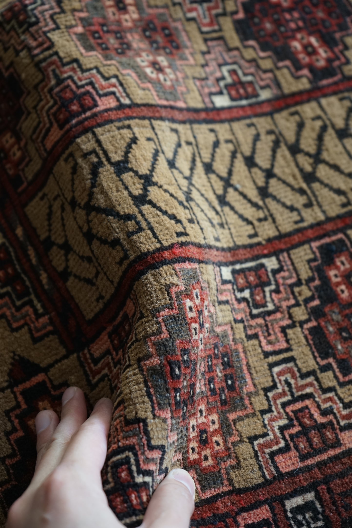 AFGHANISTAN OLD TURKMEN PARDA 1955年代 103 × 71 cm No.AF2514