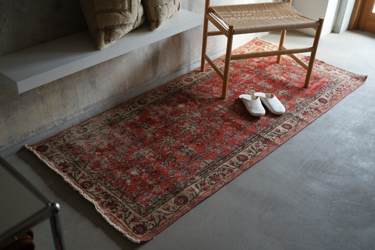 Türkiye Old Isparta Floral Red Runner 1970年代 199 × 89 cm No.TR25257
