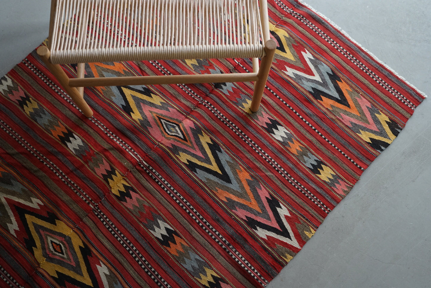 TURKEY BALKAN OLD KILIM 1950-1960年代 159 × 116 cm