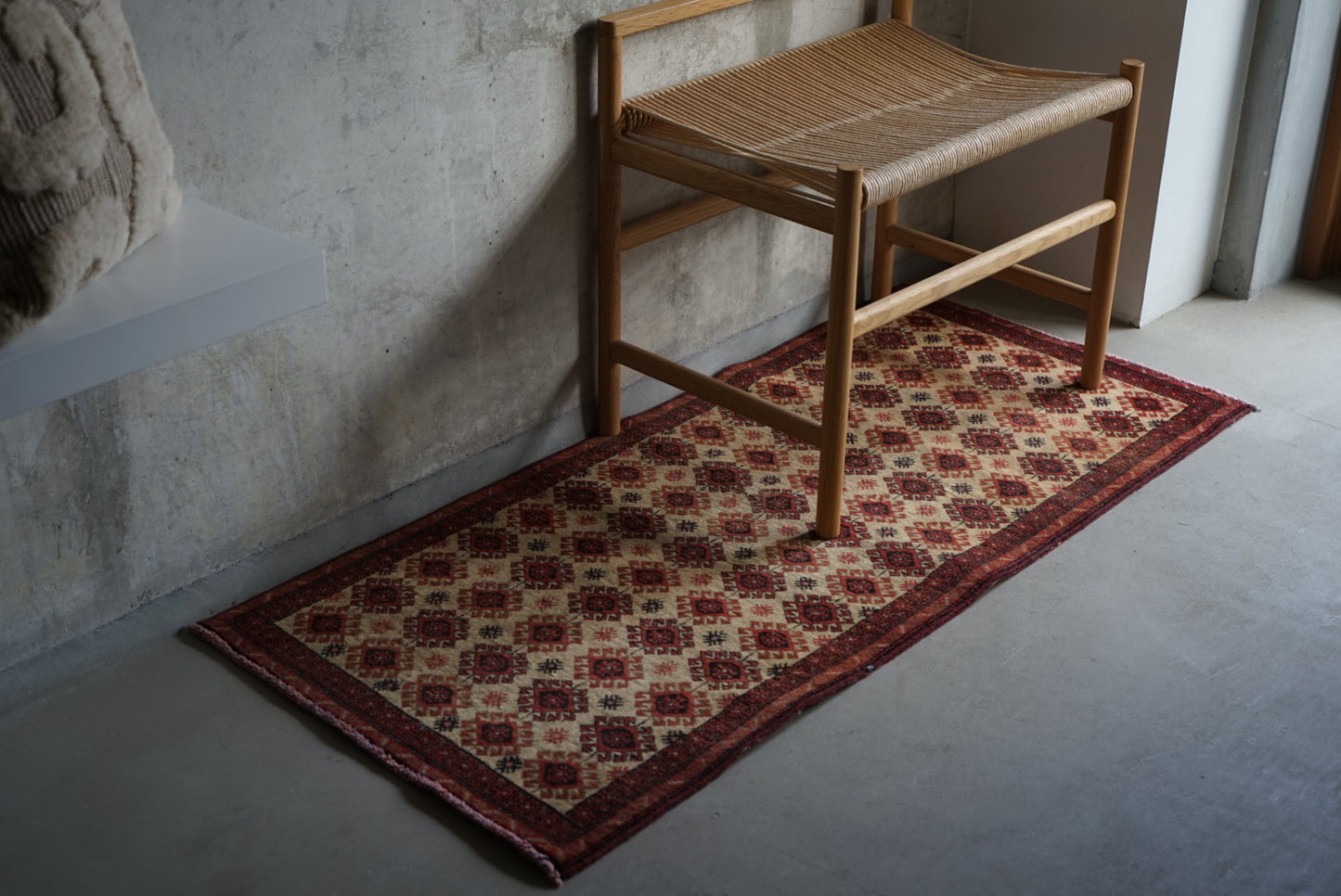 Türkiye Old Oushak Beige Runner size 1970年代 133 × 58.5cm No.TR25242