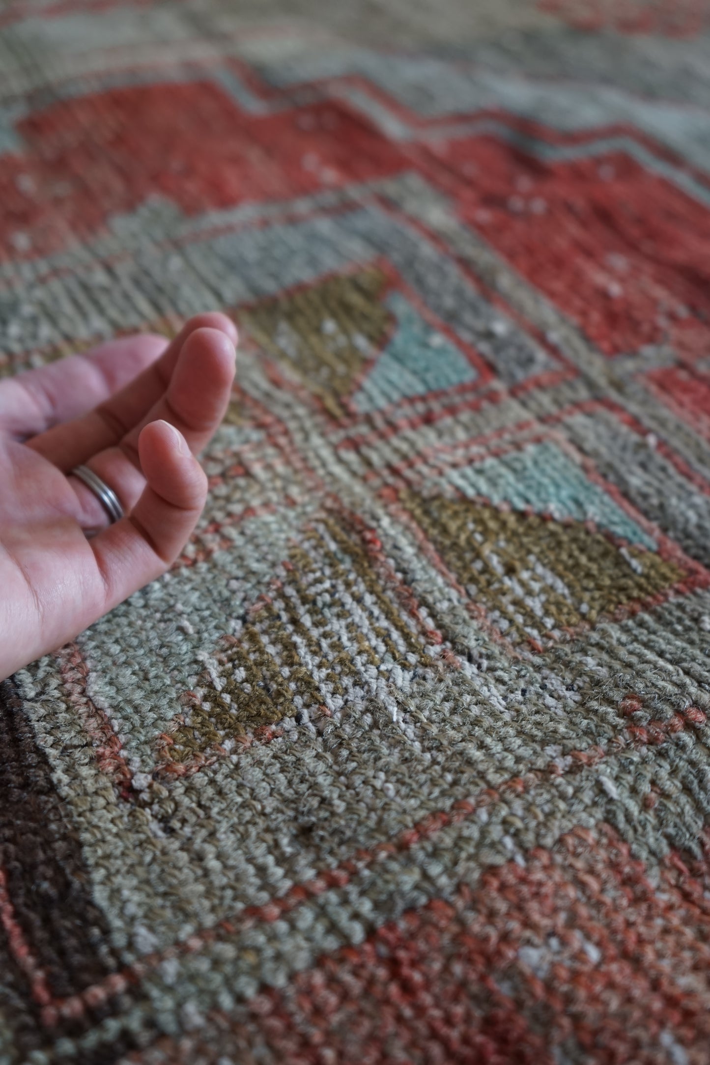 TURKEY VINTAGE SMALL RUG ANATORIA 114 × 94 cm No.TR25186