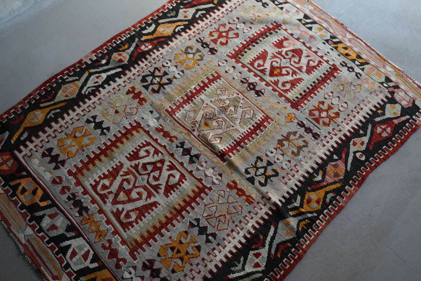 TURKEY KAYSERI OLD KILIM 1950-1960年代 159 × 116 cm