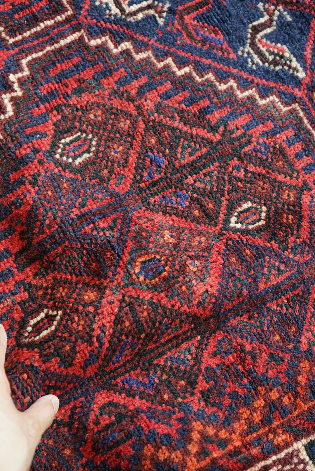店頭販売 IRAN ANTIQUE SHIRAZ KHAMSEH RUNNER 1920年代 284 × 98 cm / 9'3" × 3'2" ft