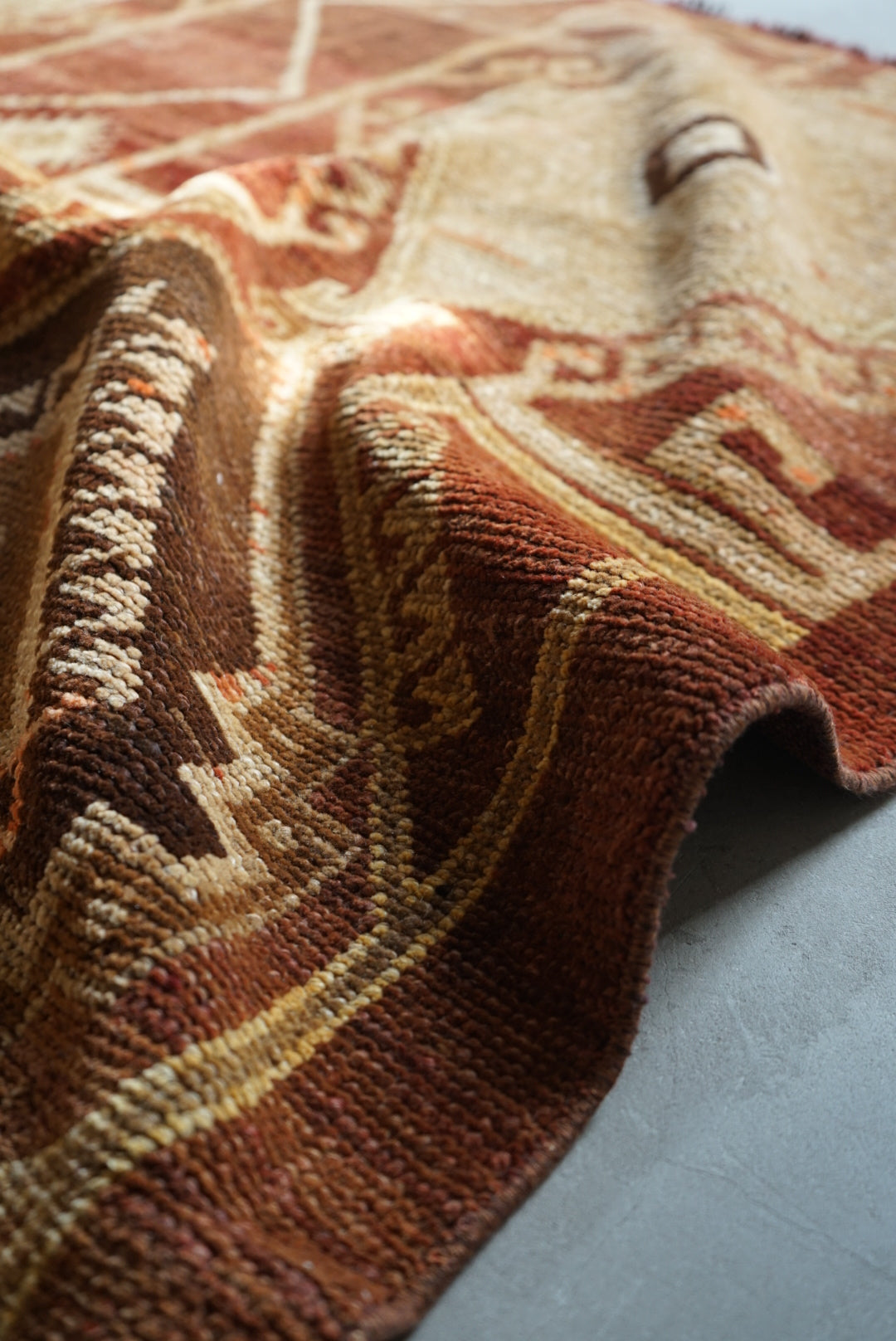 TURKEY VINTAGE ANATORIA BROWN 1980年代 256 × 155 cm No.TR25157