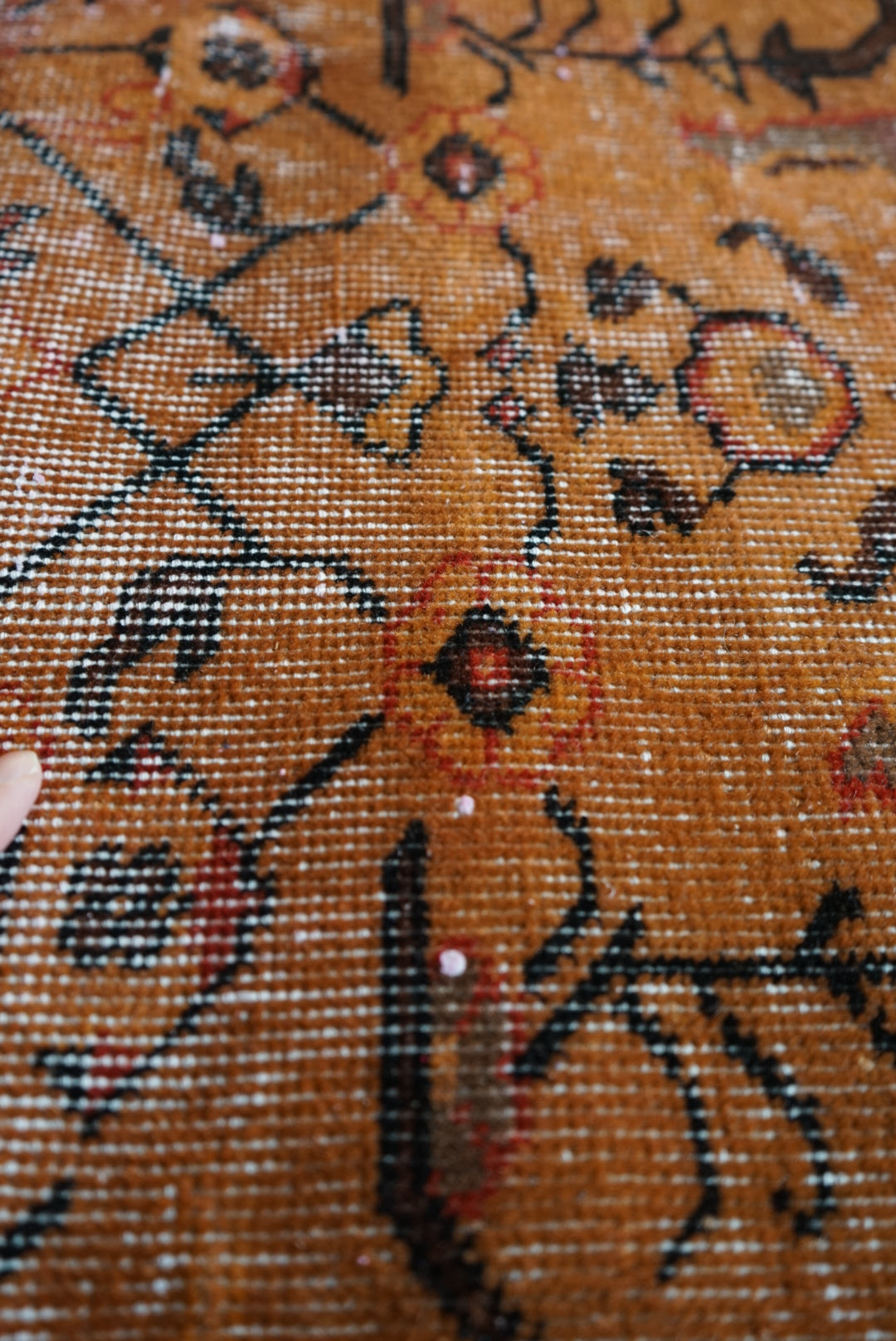 Türkiye Old Isparta Orange Over Dye 1970年代 202 × 113 cm No.TR25260