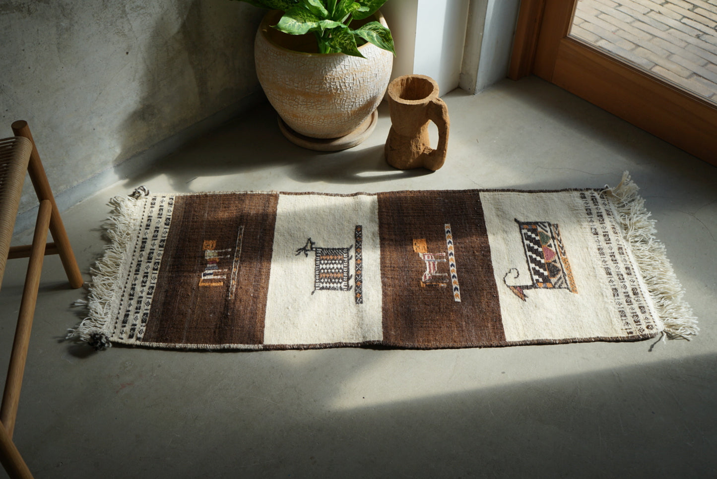 IRAN NEW SHIRAZ QASHQAI KILIM VANI 122×50cm【No.26】