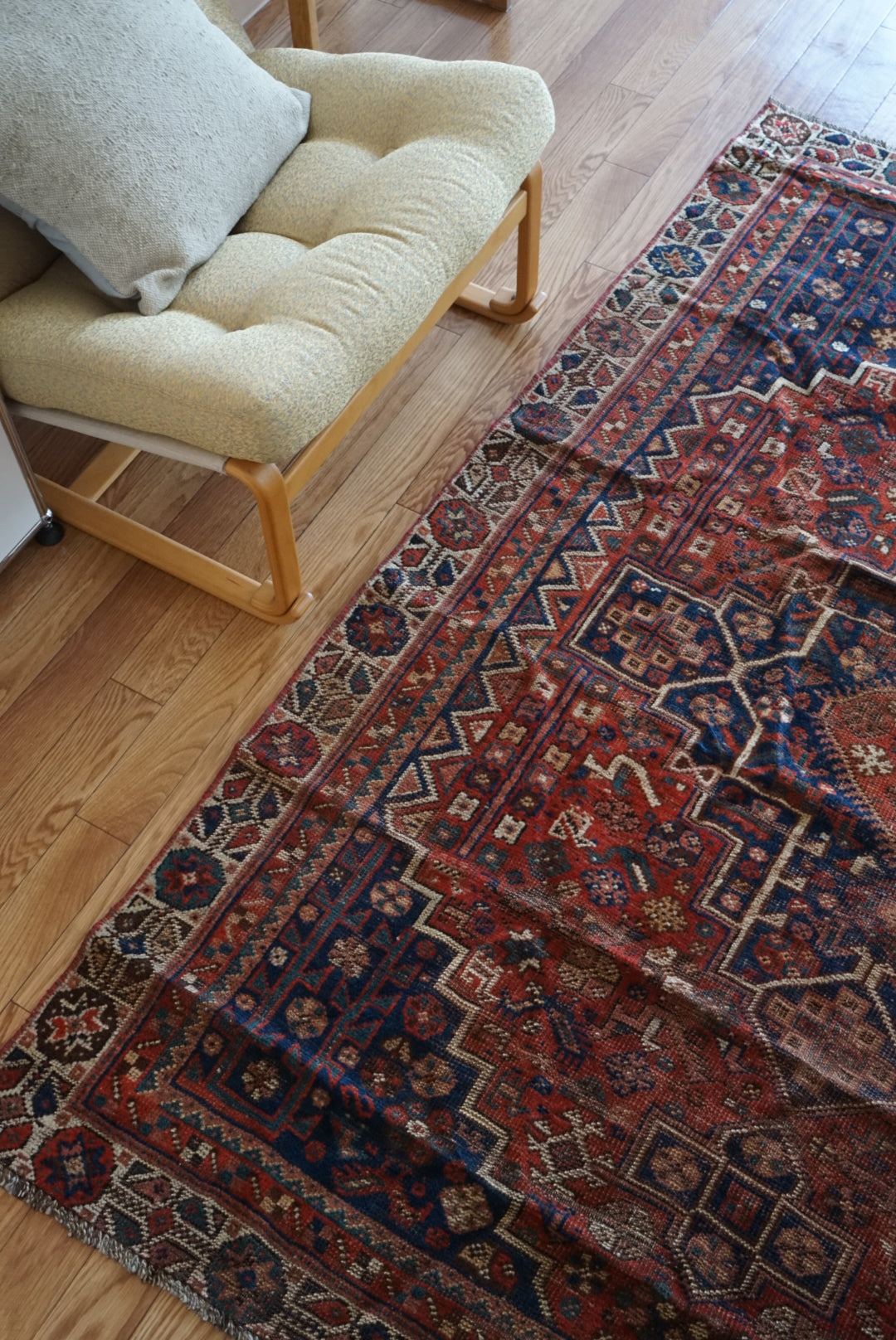 店頭販売 Afghanistan Old Persia Design 1930年代 179.5 × 140.5 cm  No.AF2535 / 国内送料無料・羊毛手織り絨毯