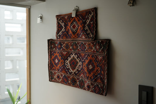 AFGHANISTAN-IRAN OLD KURDISTAN SALT BAG 1960年代 45.5 × 53.5 cm