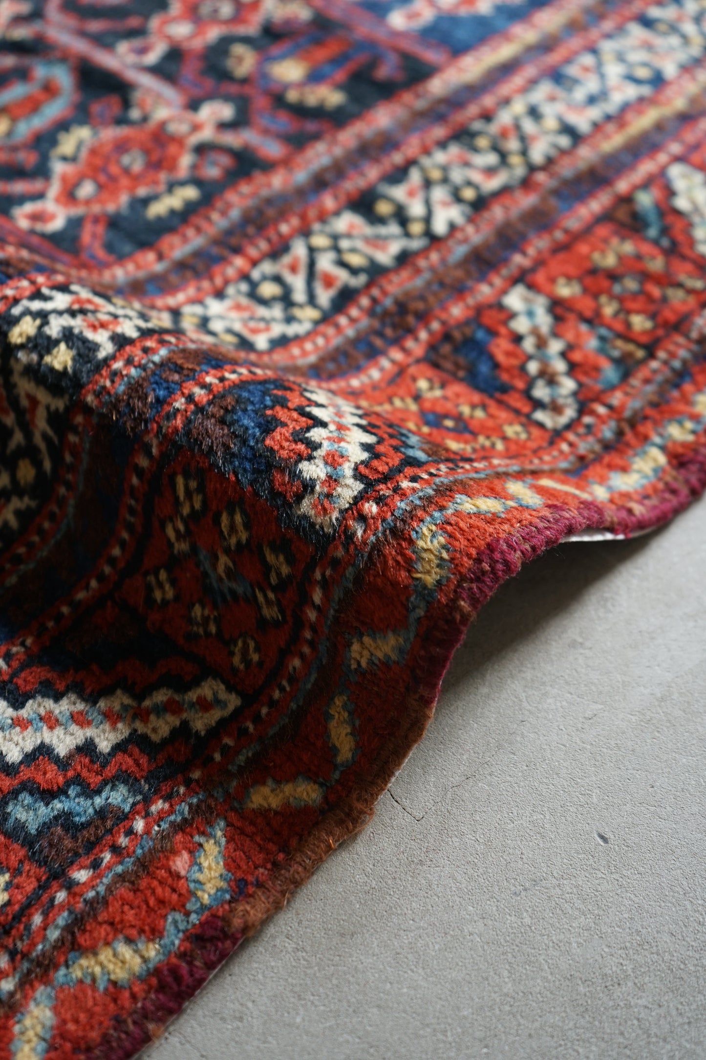 店頭販売 Iran Antique Afshar Boteh Jegheh Bibi Baft IRAN 1770-1790年代 197 × 138 cm