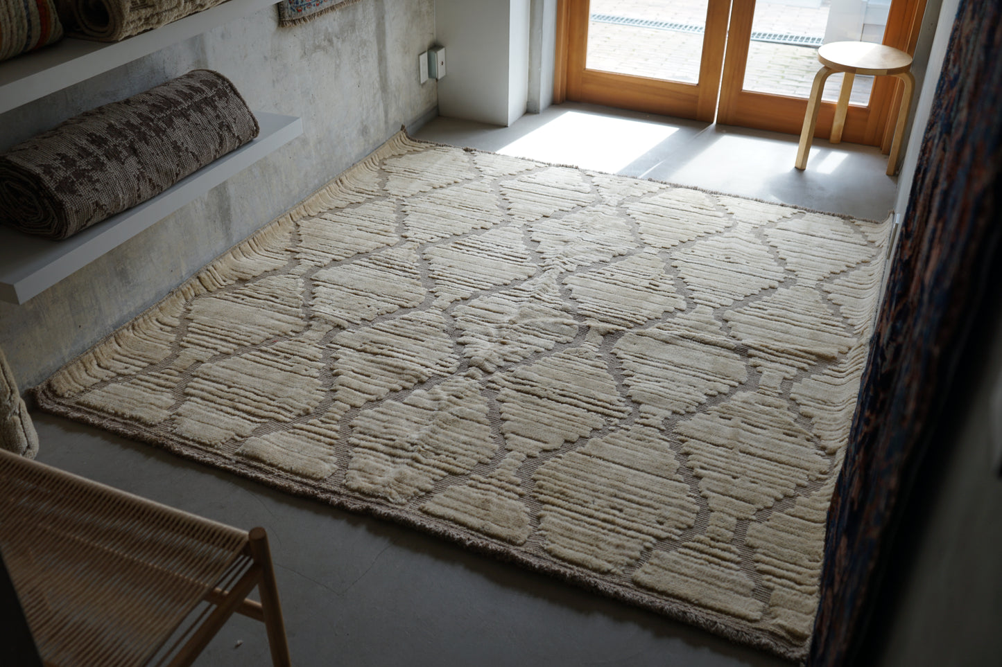 店頭販売 ORIGINAL IRAN QASHQAI KILIM LIVING SIZE " DIAMOND " 200 × 200 cm