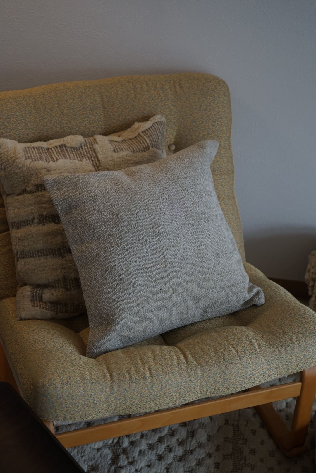 Türkiye Old Kilim Cushion Cover Ivory 40 × 40 cm No.TR25344