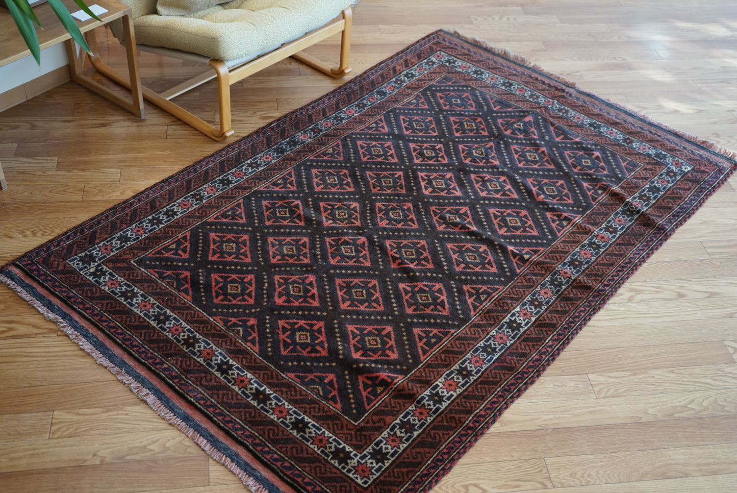 Afghanistan Old Baluch Taimani 1980年代 193 × 123 cm  No.AF2543 / 国内送料無料・羊毛手織り絨毯