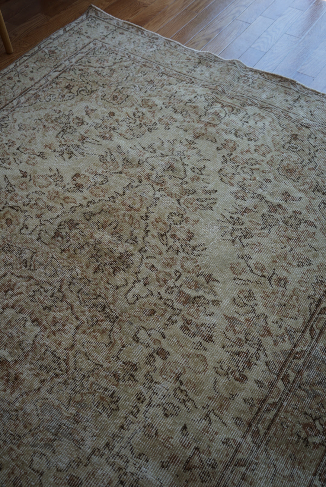 Türkiye Old Isparta Medallion Sweet Beige 1960年代 262.5 × 159.5 cm No.TR25401