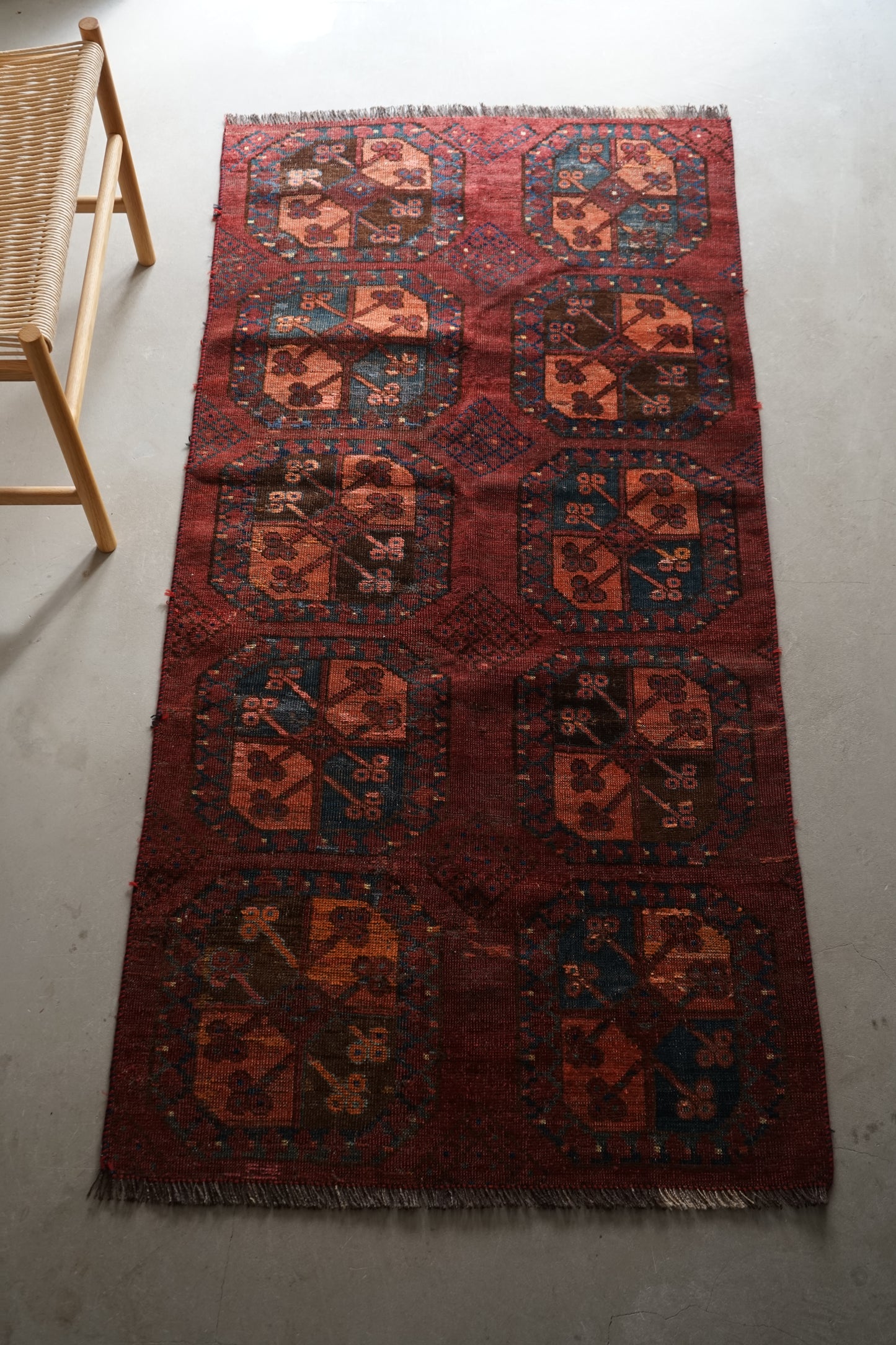 IRAN ANTIQUE TURKMEN ERSARI 1820年代 180 × 87 cm