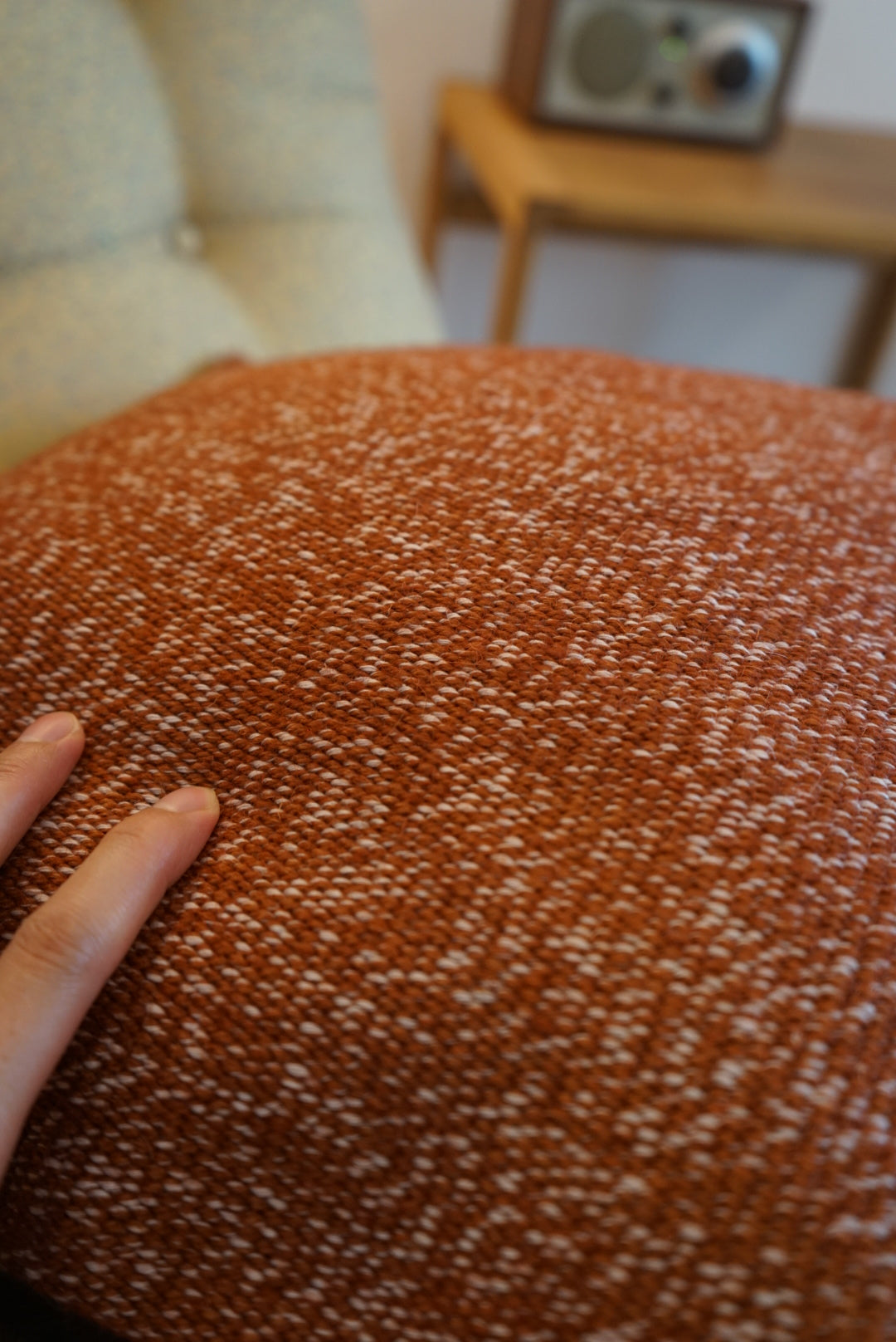 Türkiye Old Kilim Cushion Cover Brick Red 44 × 44 cm No.TR25571 / 送料無料・羊毛手織りキリム