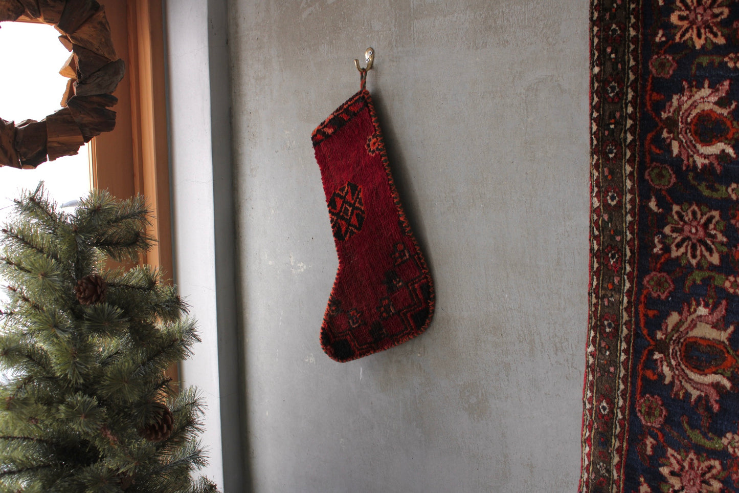 Iran antiques | Christmas Santa Socks 39×25cm No.71
