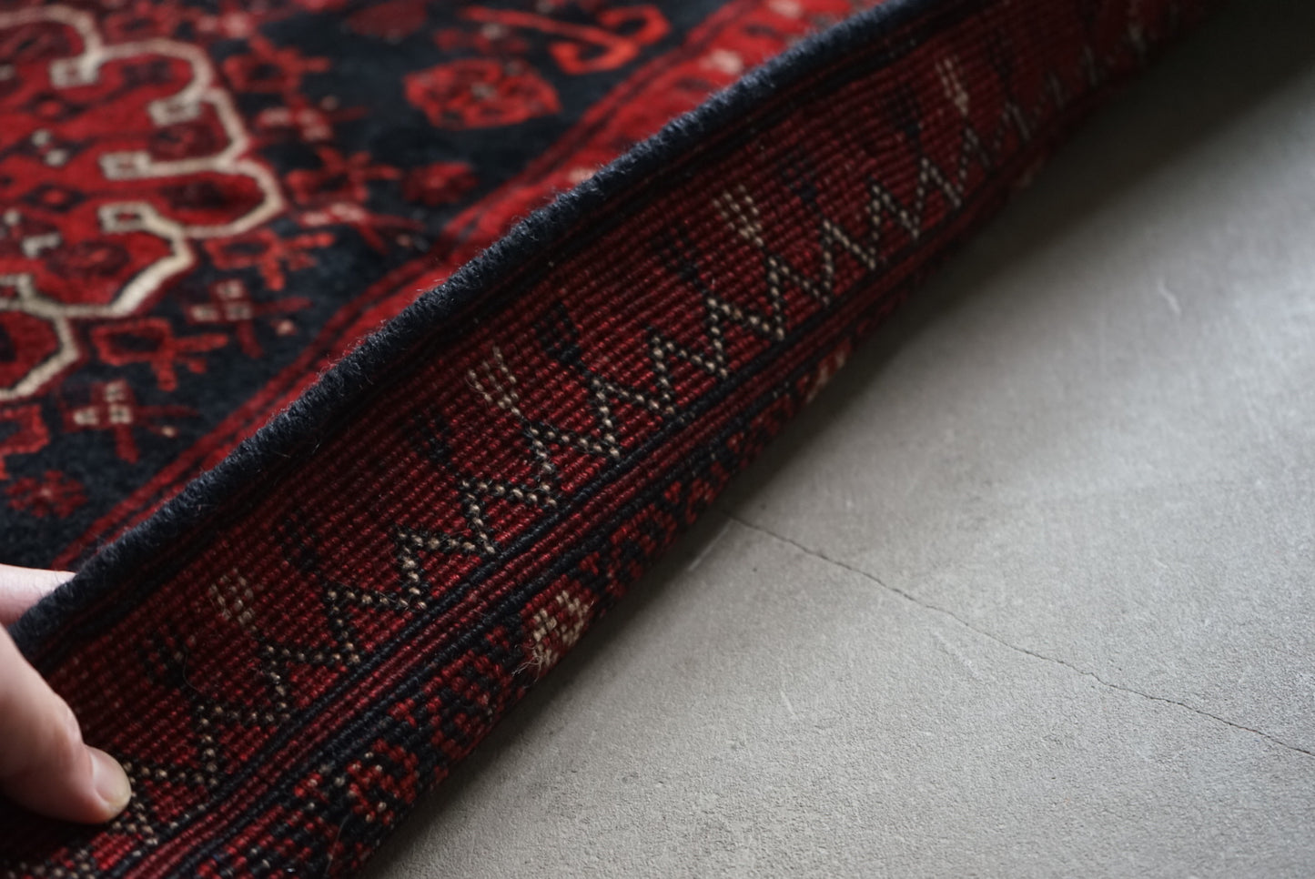 Afghanistan Old Turkmen Rich Black 1960年代 180 × 100 cm No.AF2519