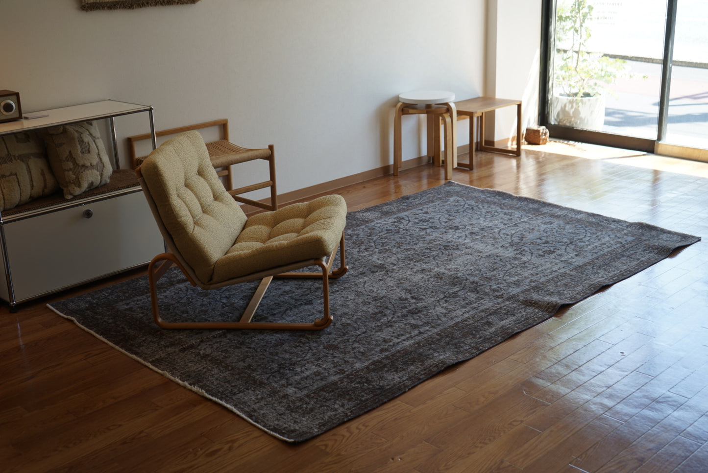 Türkiye Old Isparta Gray , Brown Overdye 1960年代 259 × 162.5 cm No.TR25403