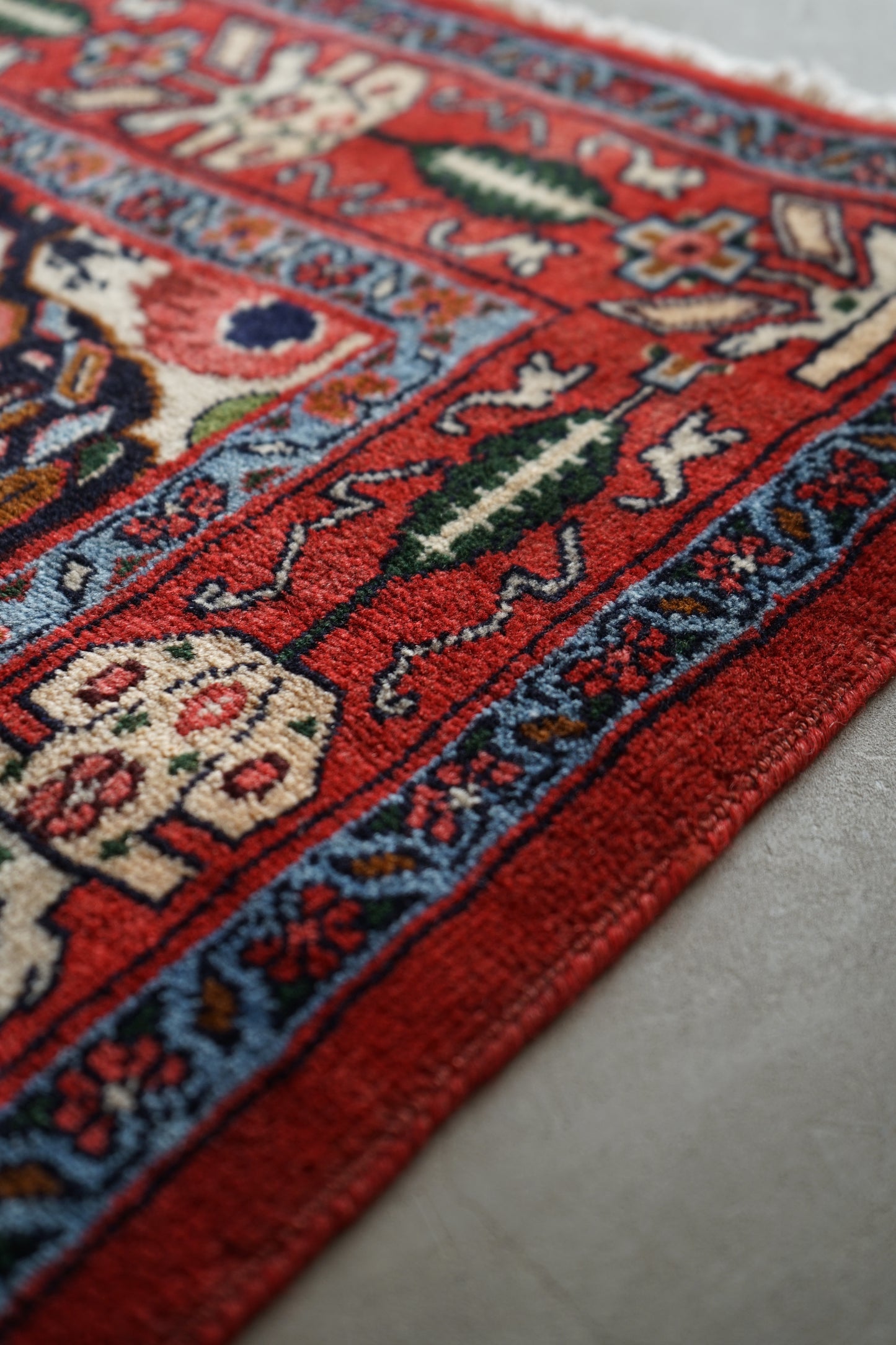 IRAN ANTIQUE BIJAR SANANDAJI MILZA ALI 1920年代 150 × 127 cm