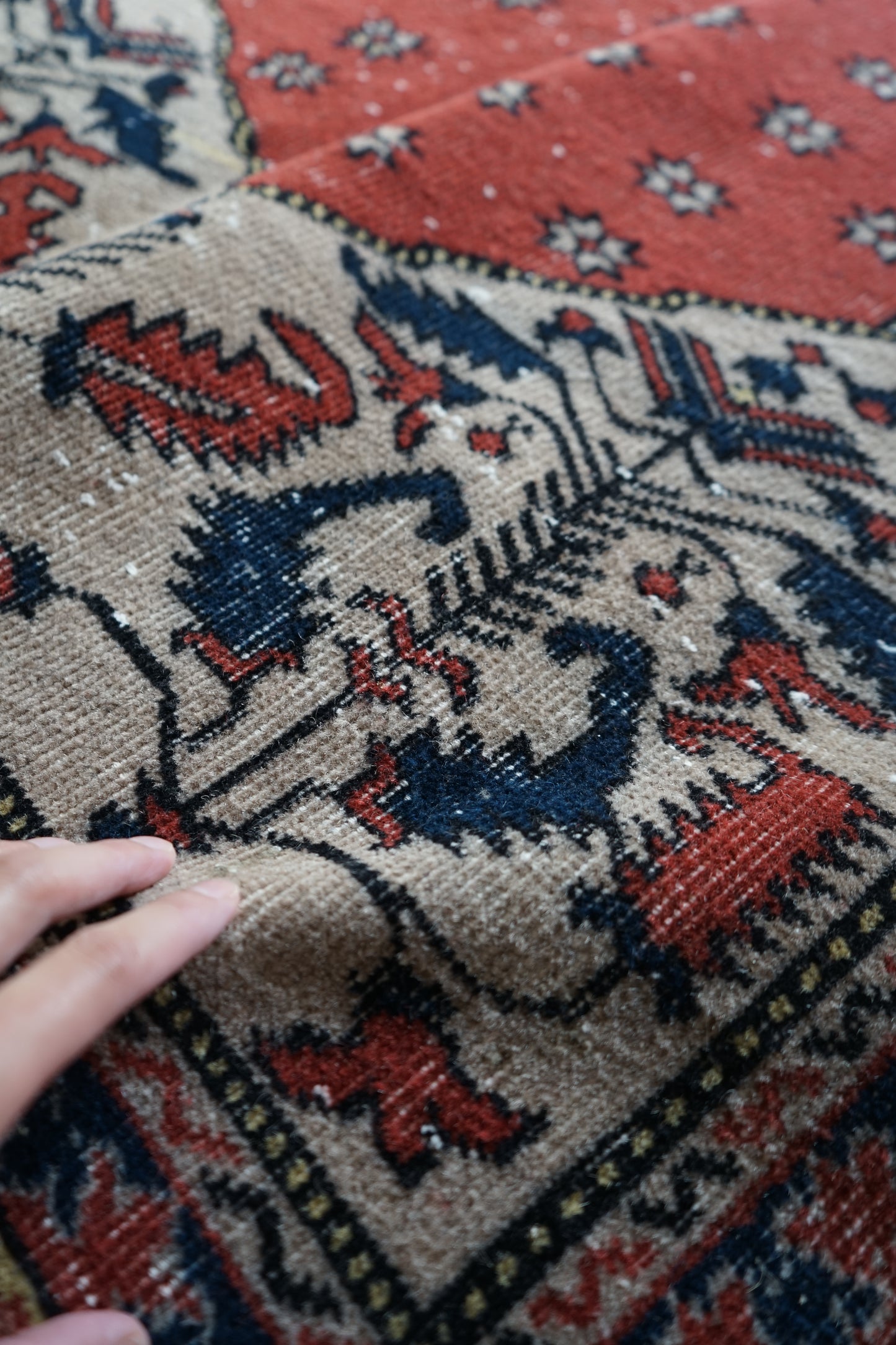 TURKEY VINTAGE ISPARTA PRAYER RUG 1950-1960年代 173 × 122 cm No.TR25174