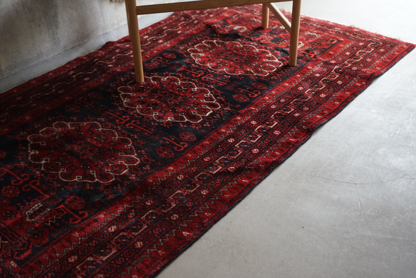 Afghanistan Old Turkmen Rich Black 1960年代 180 × 100 cm No.AF2519