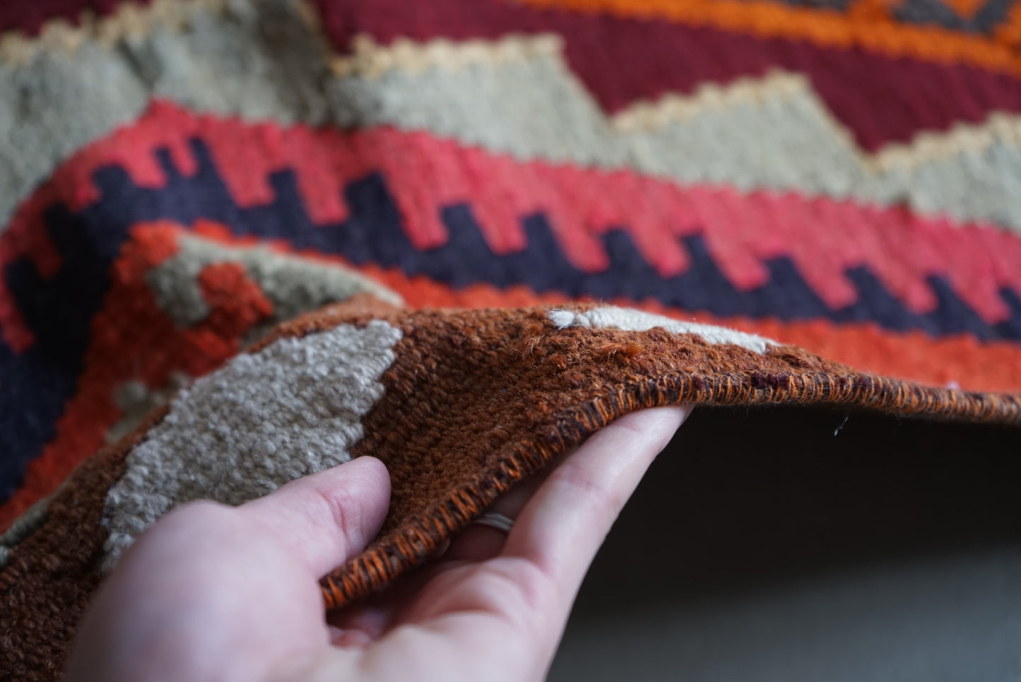 Türkiye Old Kilim Mix Color 98 × 79 cm No.TR25308