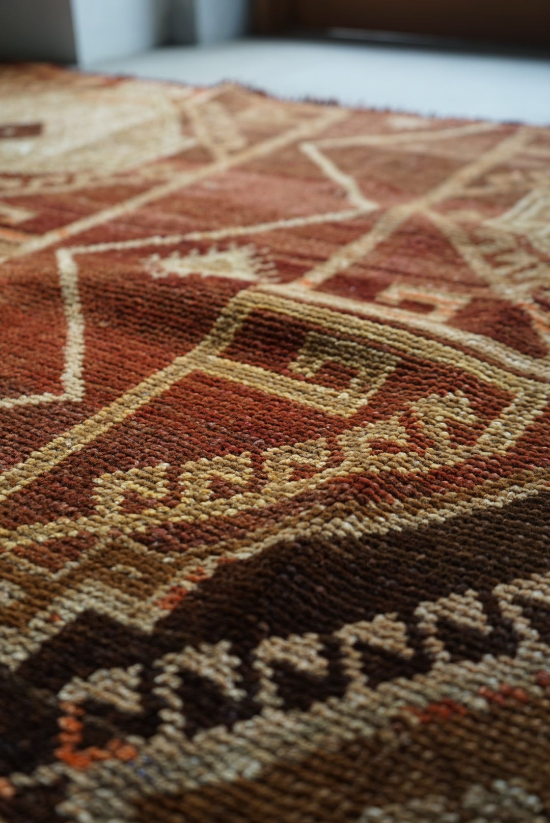 TURKEY VINTAGE ANATORIA BROWN 1980年代 256 × 155 cm No.TR25157