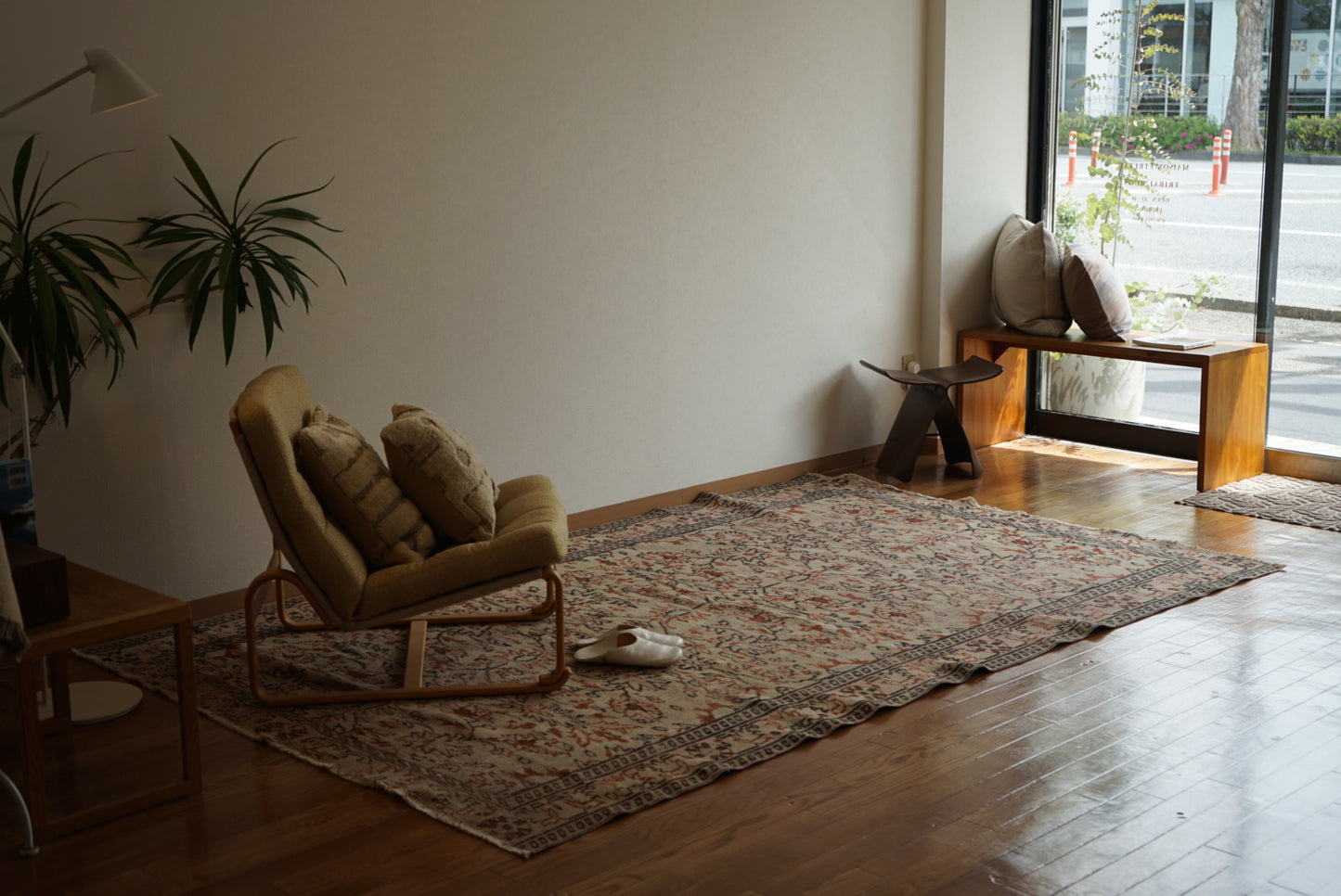 Türkiye Old Kayseri Olive , Beige Flower 1970年代 270 × 169 cm No.TR25389