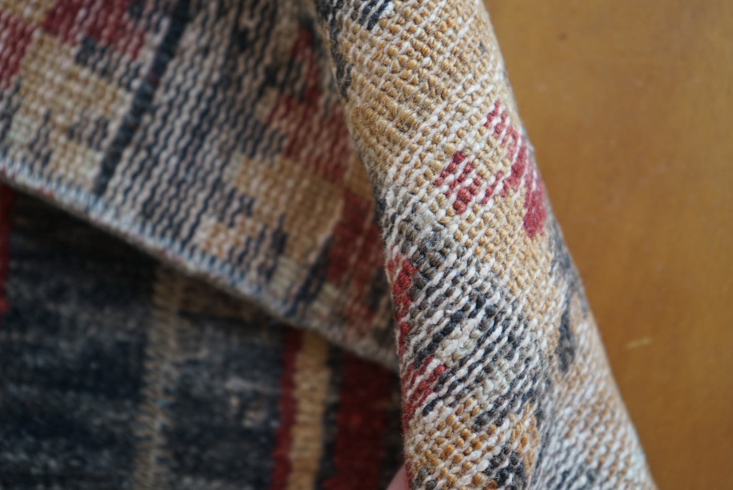 Türkiye Vintage Patchwork Black , Red , Yellow 1980年代 81 × 46 cm No.TR25405