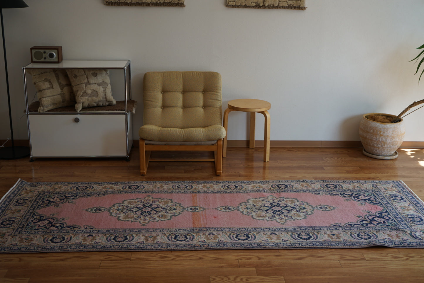 Türkiye Old Kayseri Pink Runner 1950-1960年代 272 × 101 cm