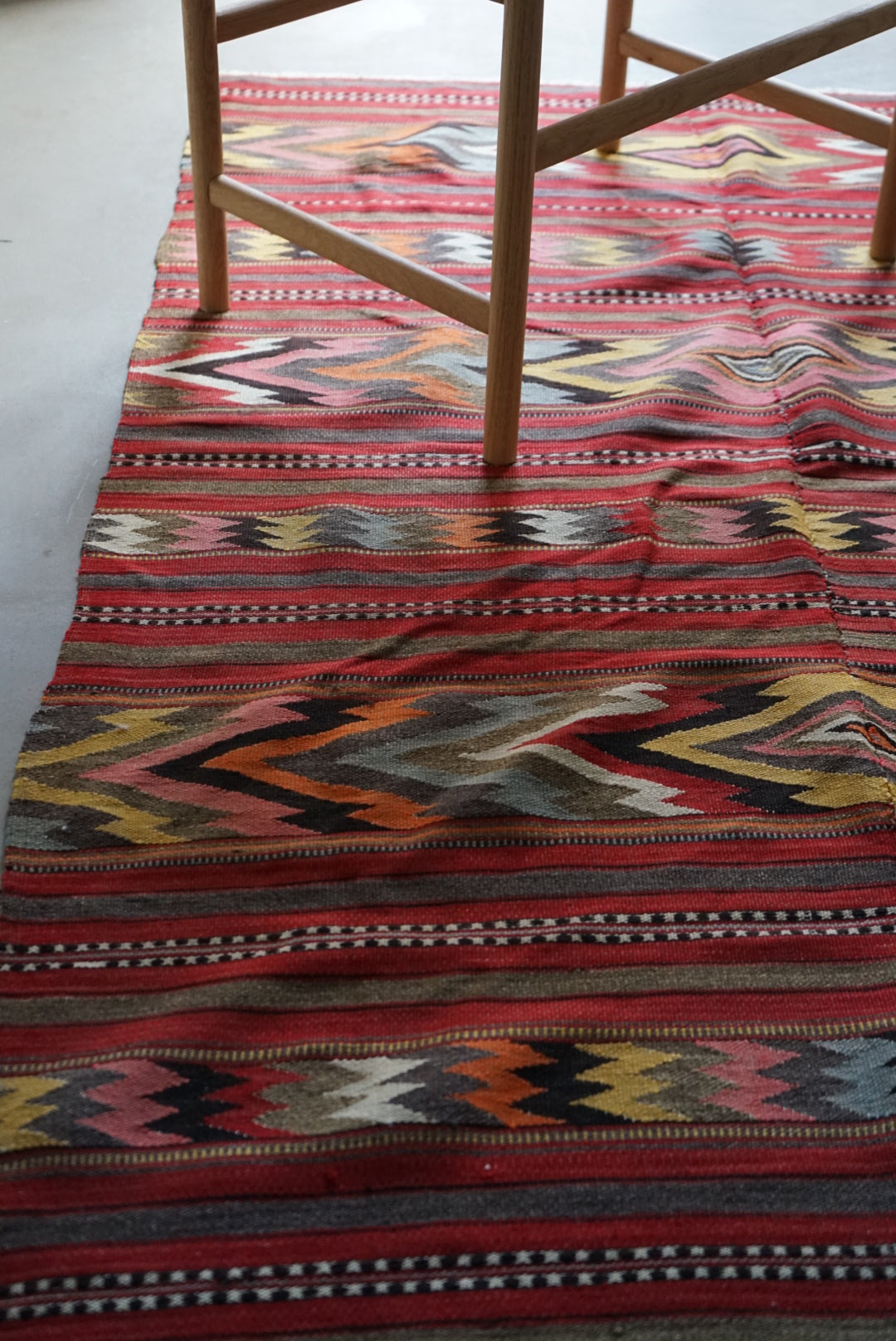 TURKEY BALKAN OLD KILIM 1950-1960年代 159 × 116 cm