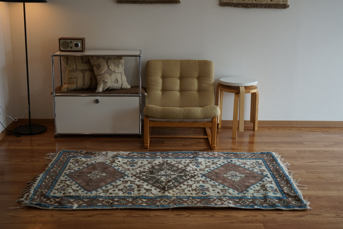 Türkiye Old Oushak Shabby Beige 1960年代 197 × 97 cm No.TR25341