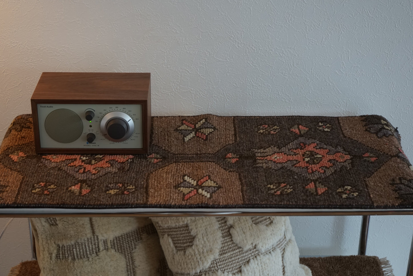 Türkiye Old Oushak Brown , Gray Medallion Runner 1970年代 80.5 × 50 cm No.TR25416
