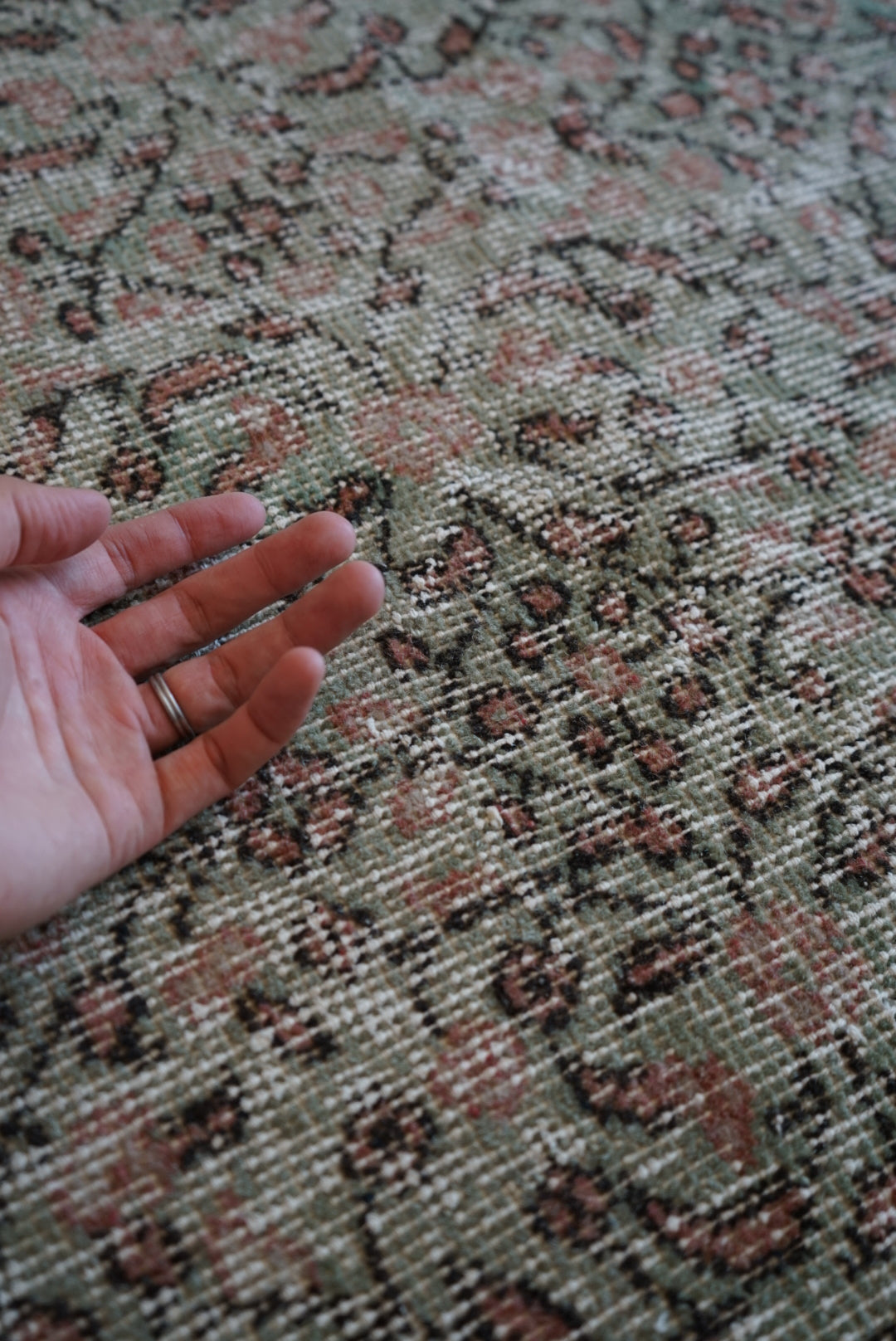 Türkiye Old Isparta Beige , Green 1970年代 203.5 × 114.5 cm No.TR25431