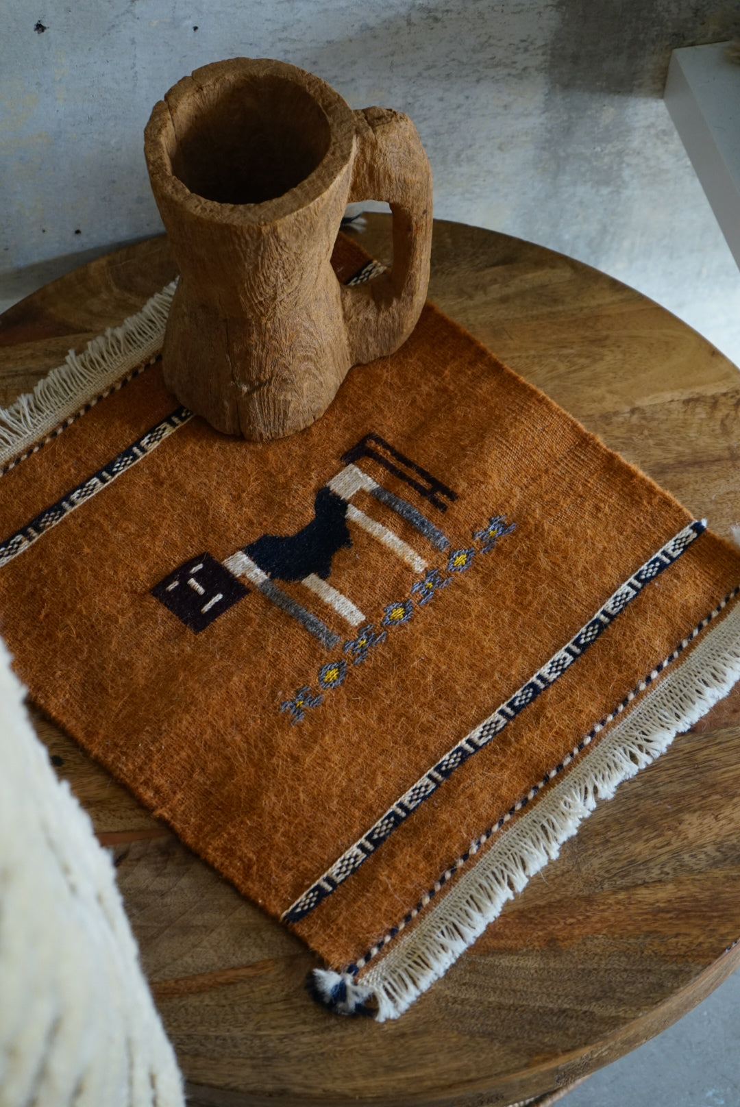 IRAN NEW SHIRAZ QASHQAI KILIM VANI 44×40cm【No.54】