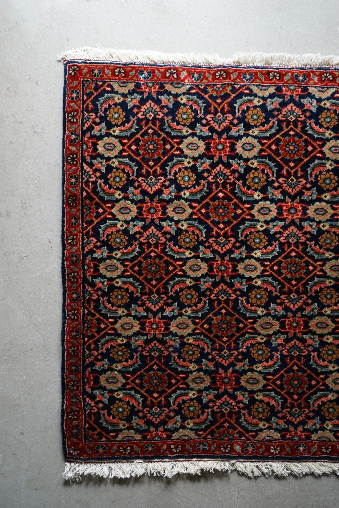 店頭販売 IRAN ANTIQUE BIJAR RIZ MAHI 1900年代 76×62cm