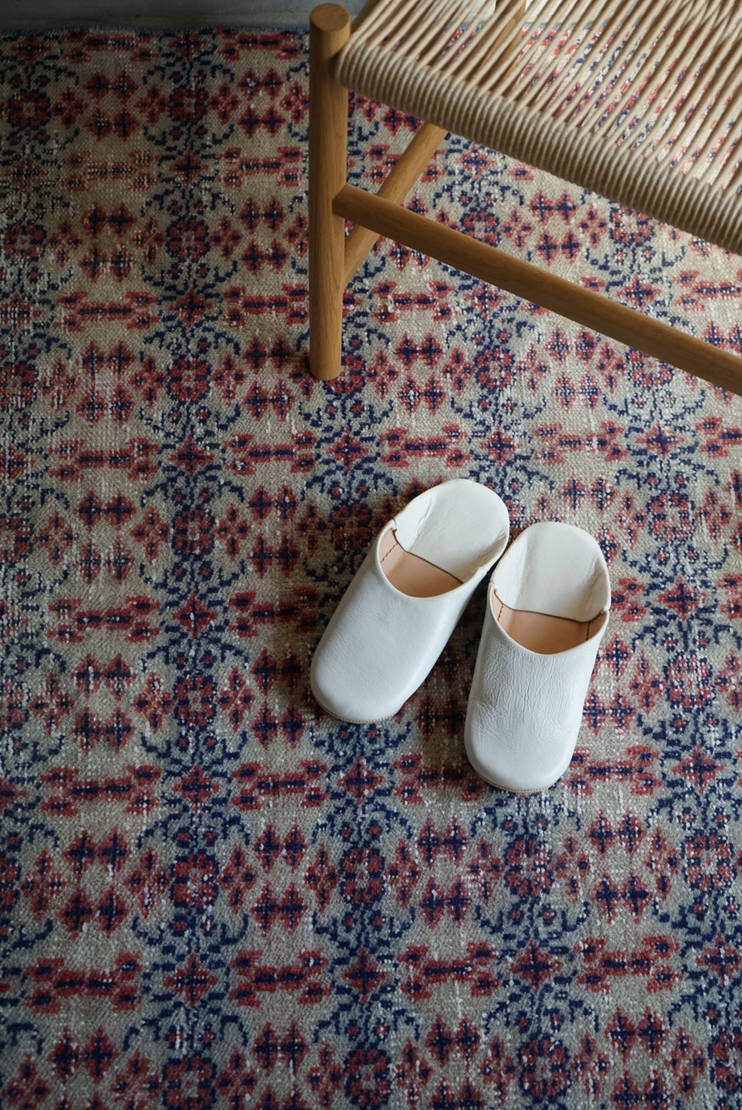 Türkiye Old Isparta Beige , Red , Navy Runner 1970年代 262 × 130 cm No.TR25263