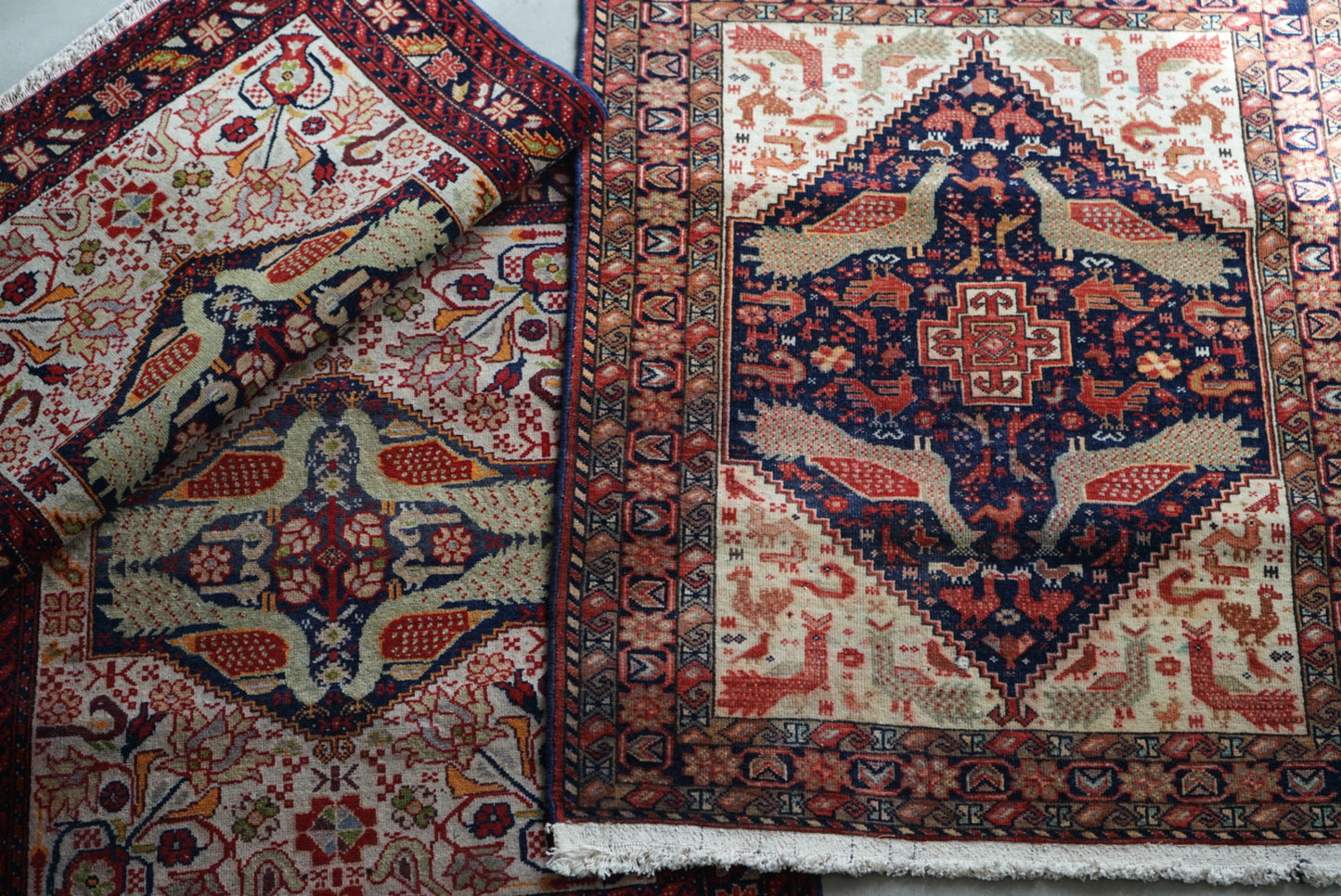 店頭販売 IRAN ANTIQUE KHORASAN KORMANJI 1880年代 85.5×72cm