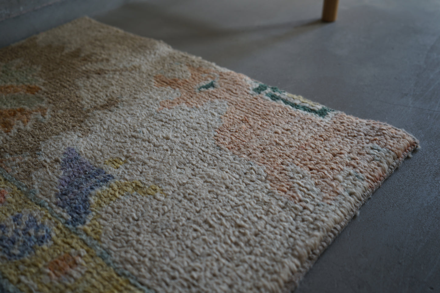 TURKEY VINTAGE SMALL RUG BEIGE FLOWER 85 × 66 cm No.TR25188