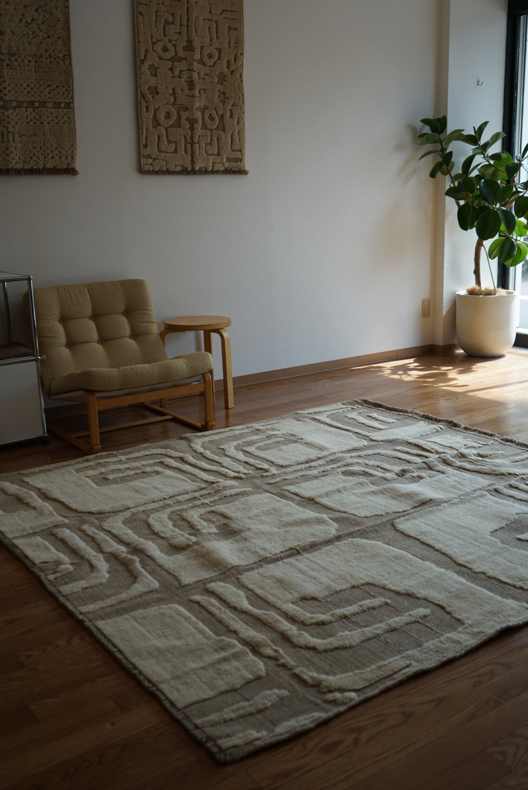 店頭販売 ORIGINAL IRAN QASHQAI KILIM LIVING SIZE " PERSIA " 200 × 200 cm