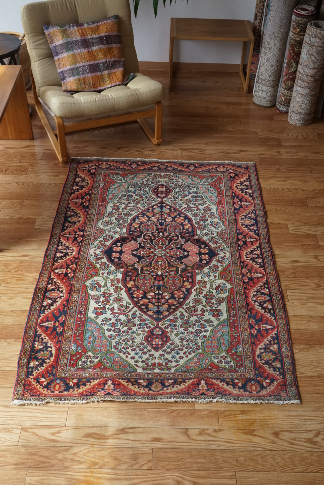 店頭販売 Türkiye Old Kemaliye Flower Medallion 1930年代 186 × 108 cm No.TR25457