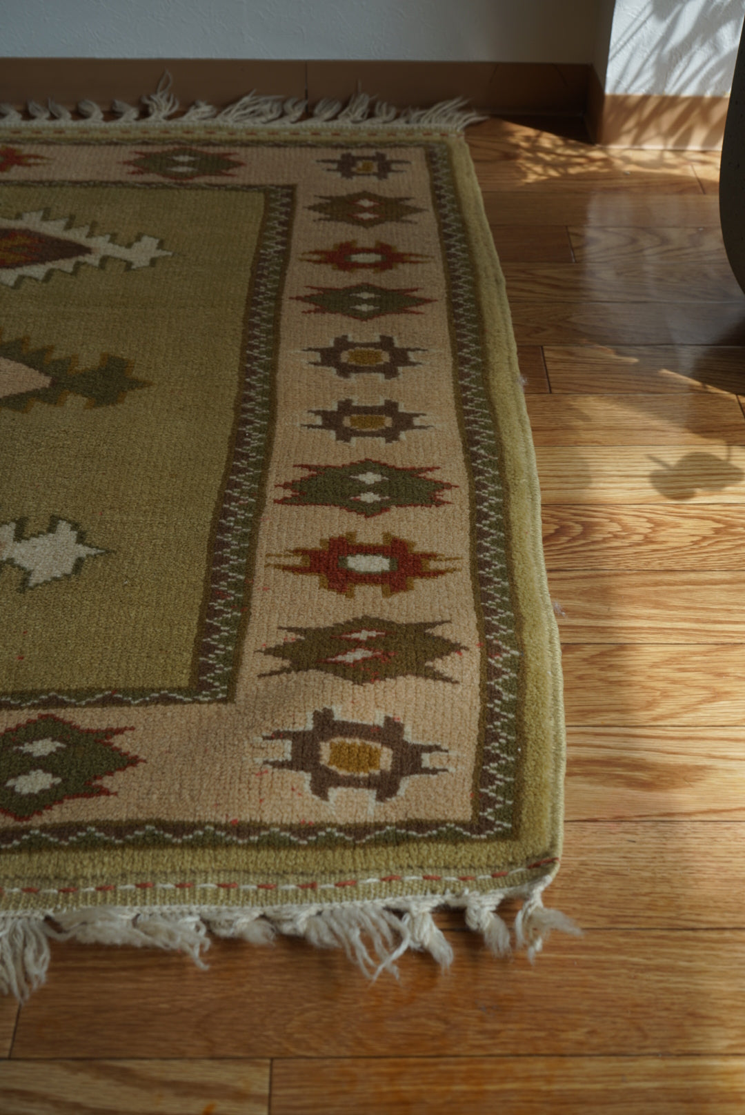 Türkiye Old Milas Square Yellow Beige 1950-1960年代 106 × 106 cm