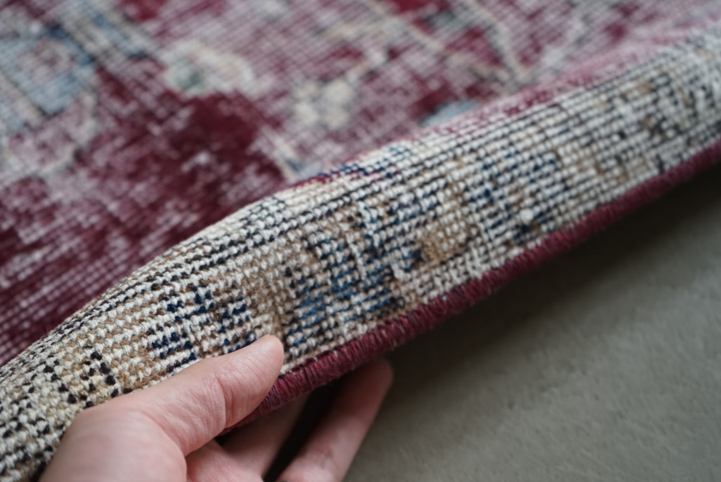 Türkiye Old Isparta Wine Red 1970年代 202 × 99 cm No.TR25254