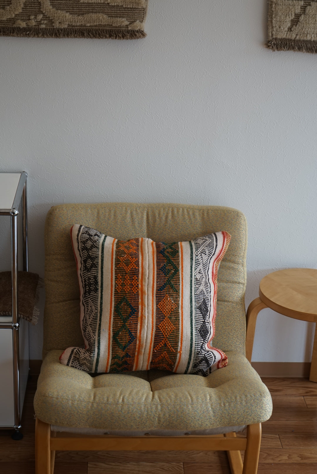 Türkiye Old Kilim Cushion Cover  Tribal Design Mix Color 51 × 51 cm No.TR25428