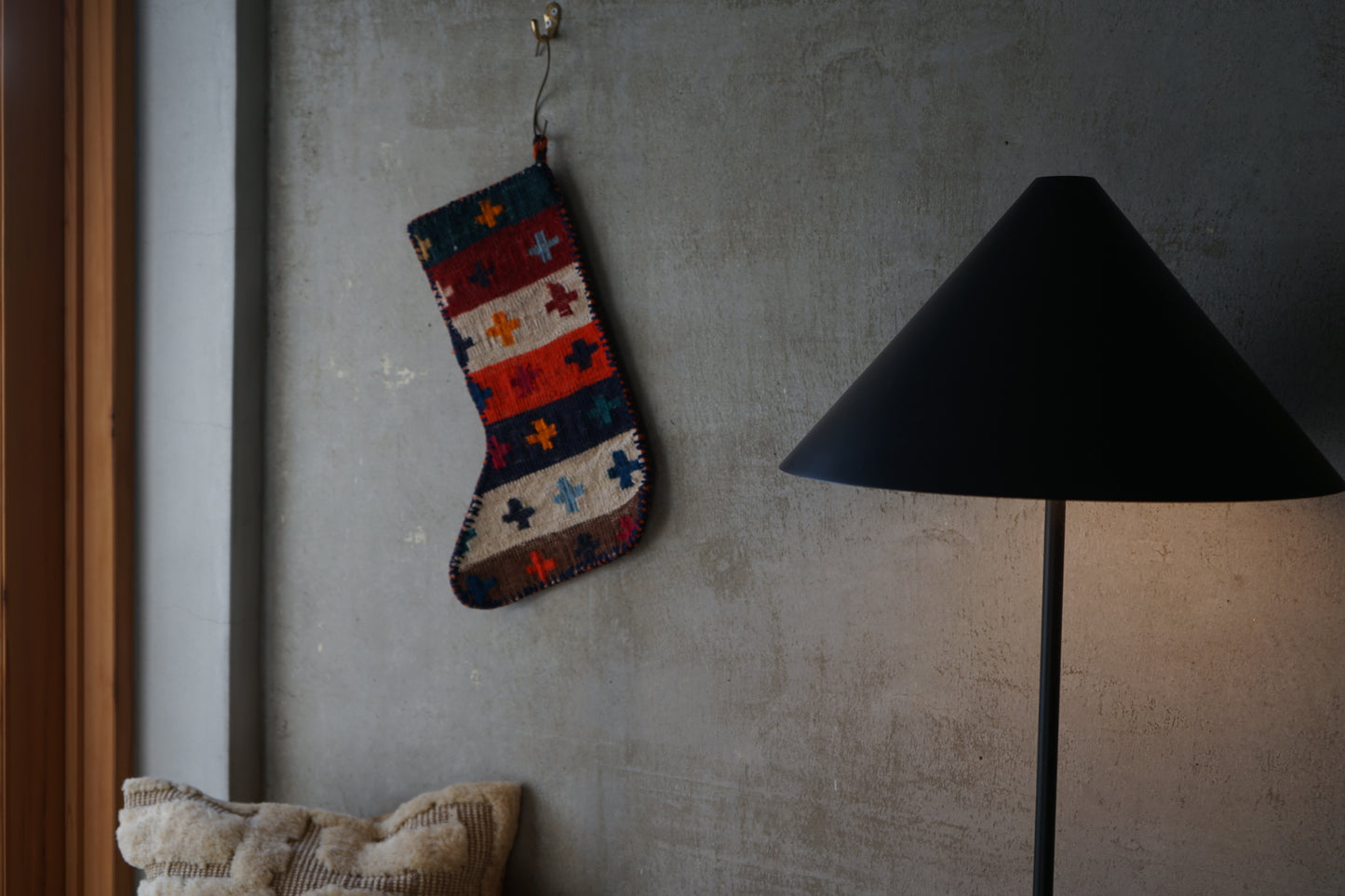 IRAN OLD-ANTIQUE CHRISTMAS SANTA SOCKS 39 × 25 cm NO.24