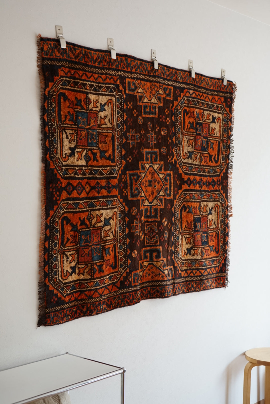 店頭販売 Iran Antique Shiraz Lori 1860年代 142 × 123 cm