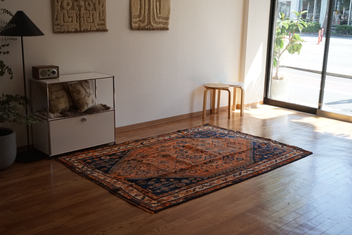 店頭販売 IRAN ANTIQUE SHIRAZ QASHQAI BASSERI 1870年代 217 × 150 cm