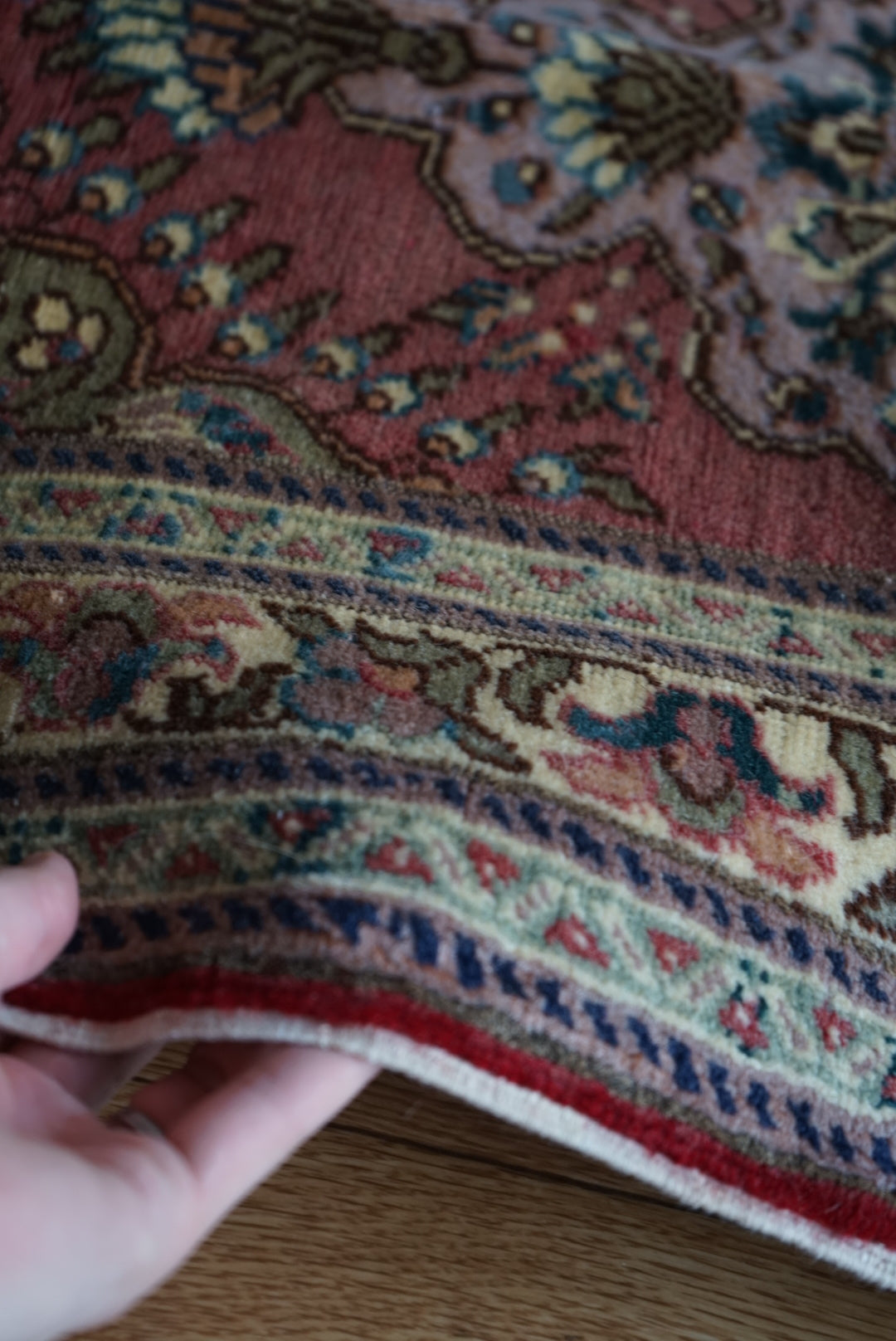 Türkiye Old Kayseri Floral Pink , Beige Doorsize 1960年代 105 × 64 cm No.TR25354