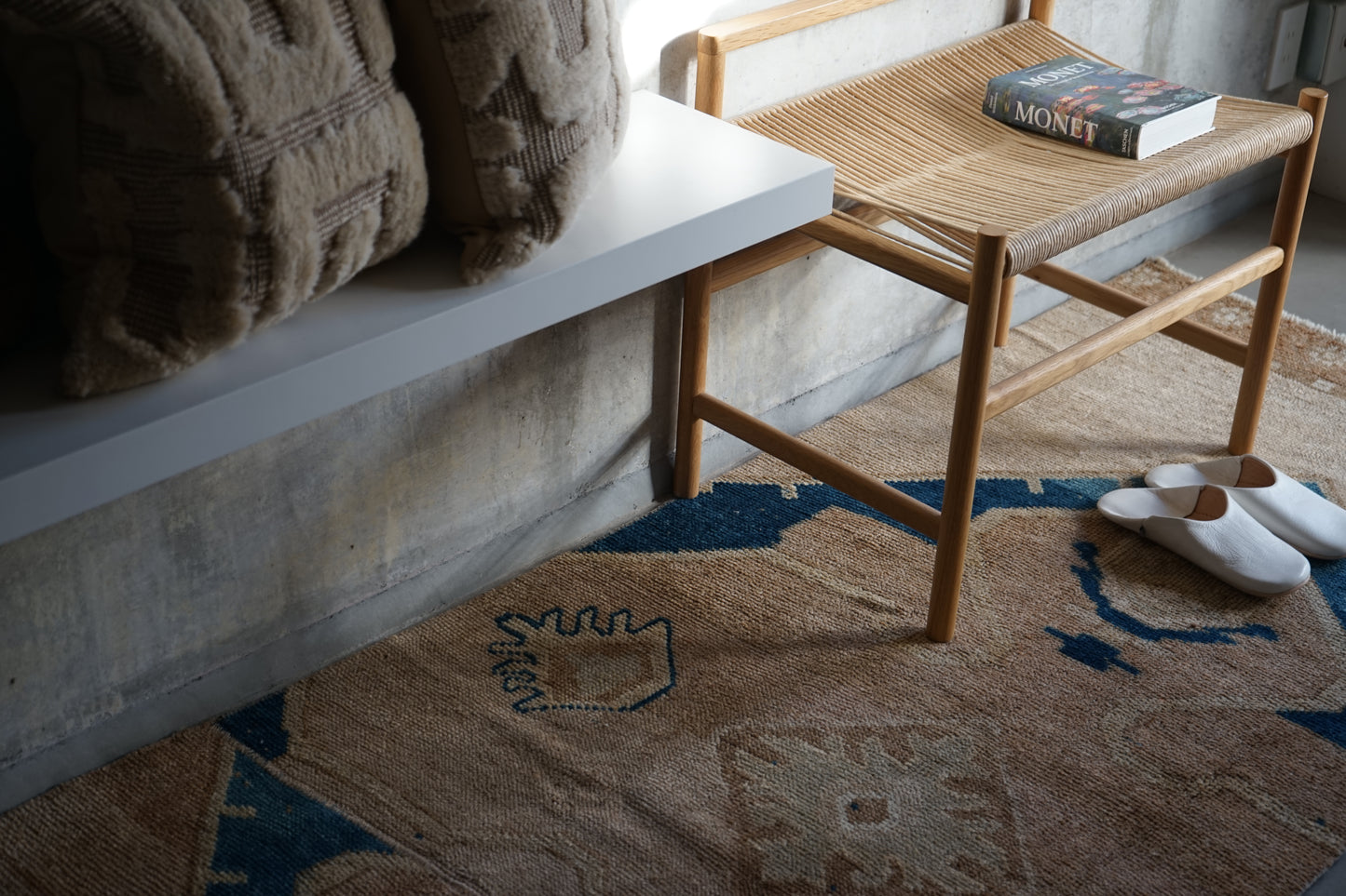 Türkiye Old Oushak Beige Runner Size 1970年代 223 × 83 cm No.TR25223