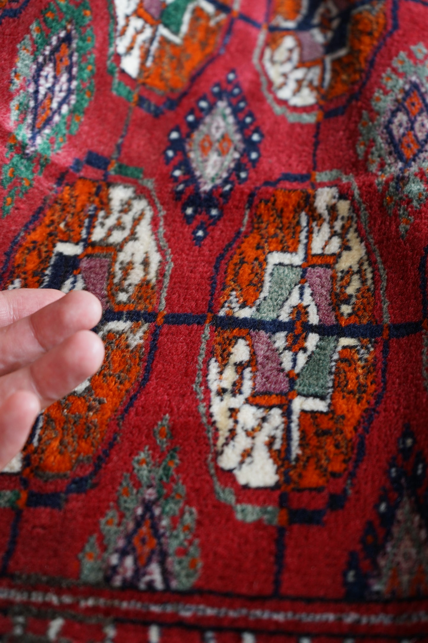 IRAN ANTIQUE TURKMEN YAMUT 1900年代 117 × 78 cm